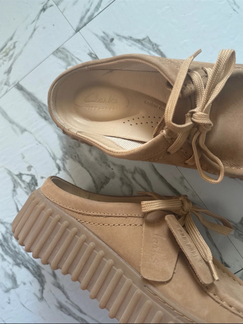 Women’s Clarks Platform Creeper Loafers in Tan Torhill - Picture 3 of 11
